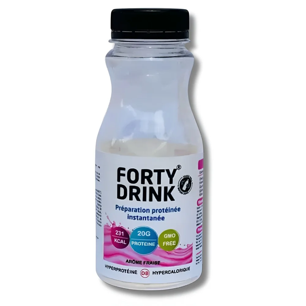 YOUNG HEALTH - FORTY DRINK PREPARATION PROTEINEE INSTANTANEE AROME FRAISE 49.3 GR